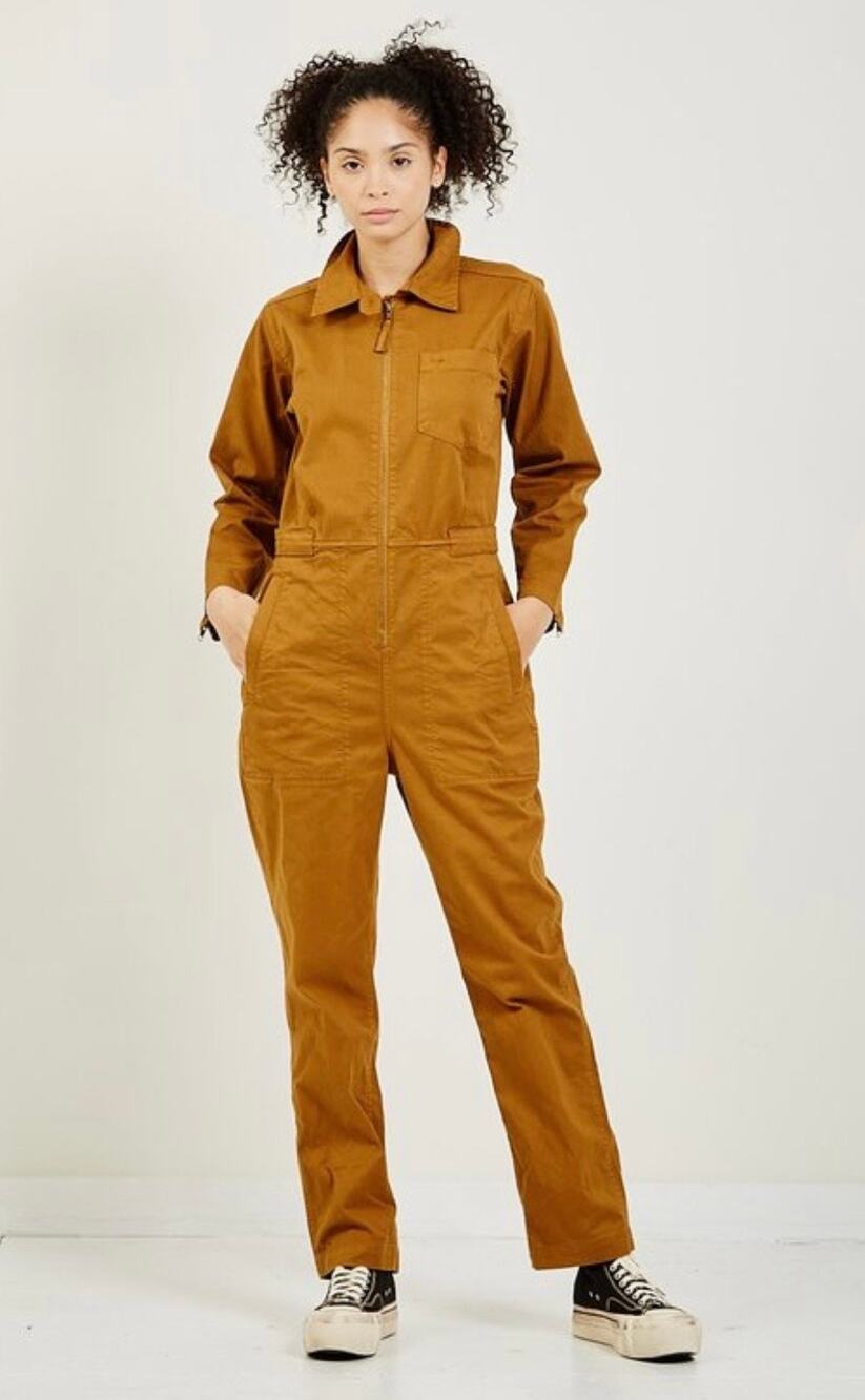 Alex Mill Judd Jumpsuit Gold Brown Size XS